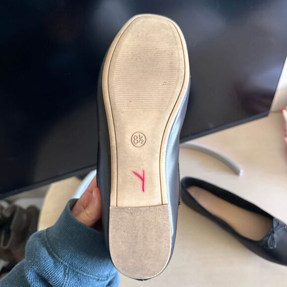 A New Day Black Bow Ballet Flats Size 8.5 - Picture 4 of 4